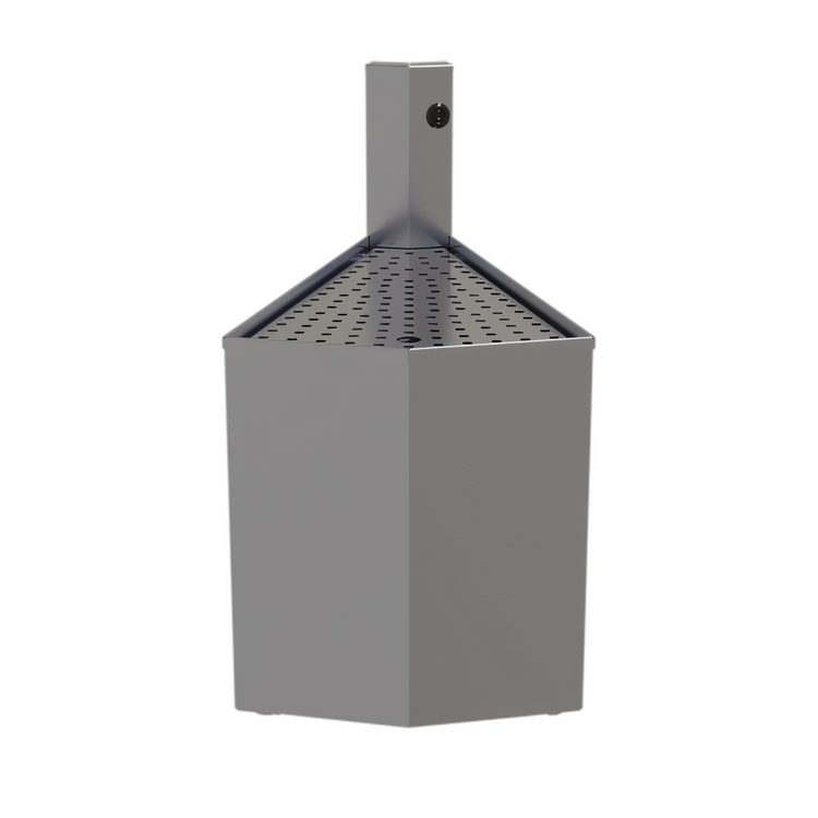 Product image #1 for Glastender Stainless Steel Outside Wedge Corner Drainboard, 30° Angle, 19-Inch Deep