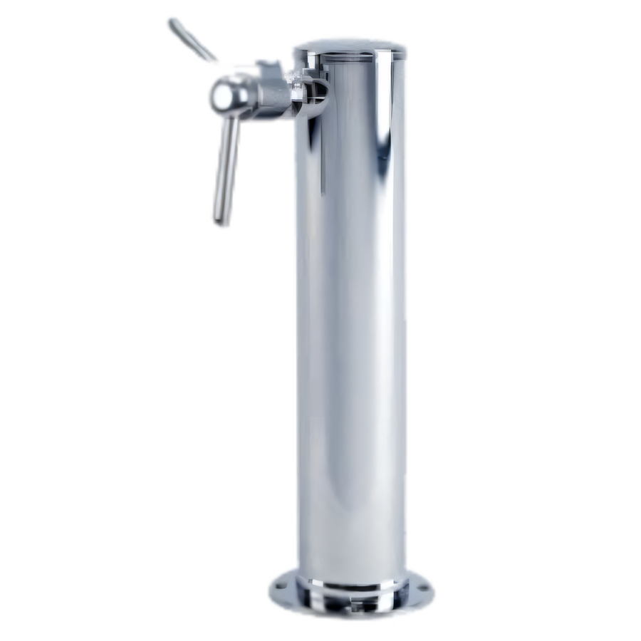 Product image #1 for Micro Matic Countertop Air-Cooled Column Wine Font, Single Side-Pull Faucet, 3-Inch Diameter x 12-Inch H, Polished Stainless Steel