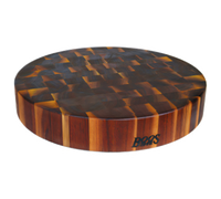 John Boos Boos Block Round American Black Walnut End Grain Chinese Chopping Block, 18 Inch Diameter x 3 Inch Thick