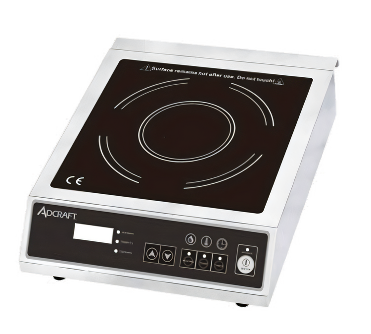 Product image #1 for Adcraft IND-E120V Single-Burner Countertop Digital Induction Cooker with Ceramic Glass Top, 120V, 1.8 kW