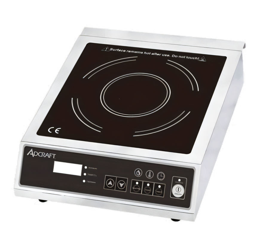 Product image #1 for Adcraft IND-E120V Single-Burner Countertop Digital Induction Cooker with Ceramic Glass Top, 120V, 1.8 kW