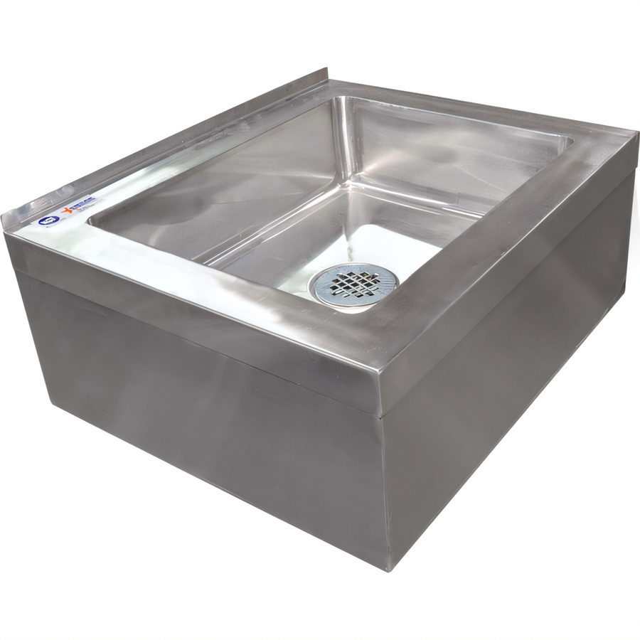 Product image #1 for Stainless Steel Floor-Mount Mop Sink with 20 x 16 x 6 Inch Bowl and Drain Basket