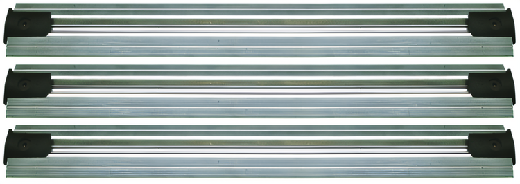 Product image #1 for Quantum Double Unit Floor Track Assembly Kit with 3 x 20-Foot V-Groove Aluminum Tracks