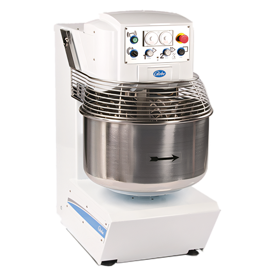Product image #1 for Globe 175 lb. Two-Speed Spiral Floor Dough Mixer with Stainless Steel Bowl