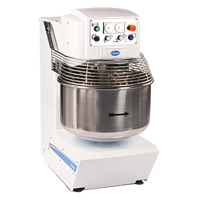 Globe 175 lb. Two-Speed Spiral Floor Dough Mixer with Stainless Steel Bowl