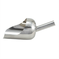 Winco Large 2 Qt Stainless Steel Round Bottom Utility Scoop