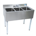 Thumbnail image #1 for BK Resources 36-Inch Wide Three-Compartment Stainless Steel Underbar Sink with 4-1/2 Inch Backsplash