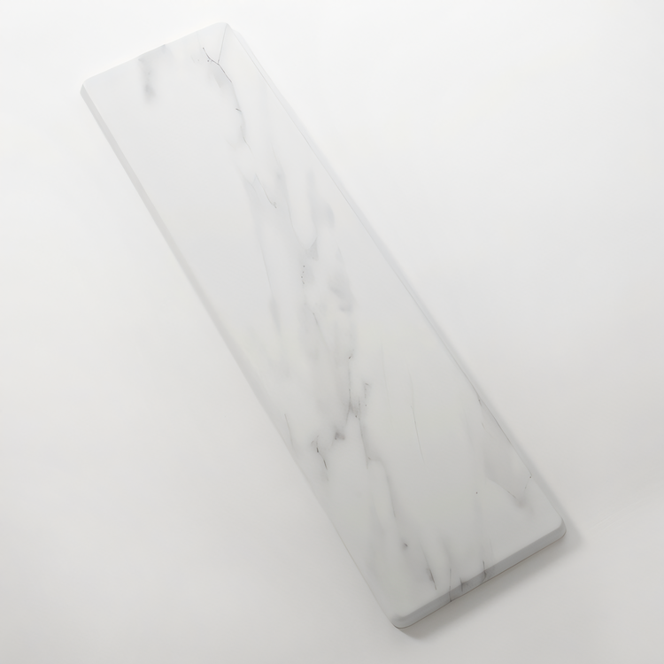 Product image #1 for White Marble Melamine Rectangular Serving Board with Handle, 31-1/2 x 8-3/4 Inches