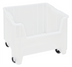 Thumbnail image #1 for Clear Polypropylene Mobile Stacking Container with 3-Inch Swivel Casters, 17-1/2 x 16-1/2 x 15-1/2 Inches