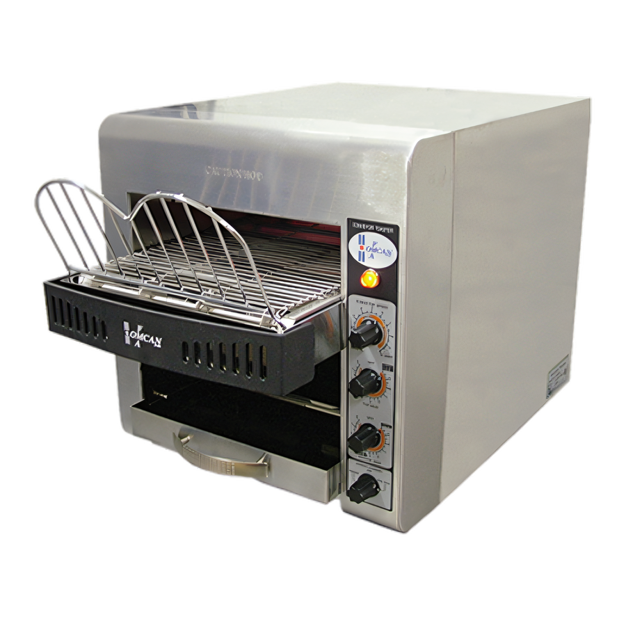 Product image #1 for Omcan Stainless Steel Horizontal Conveyor Toaster, 1.5-Inch Opening, 300 Slices/Hour, 120V