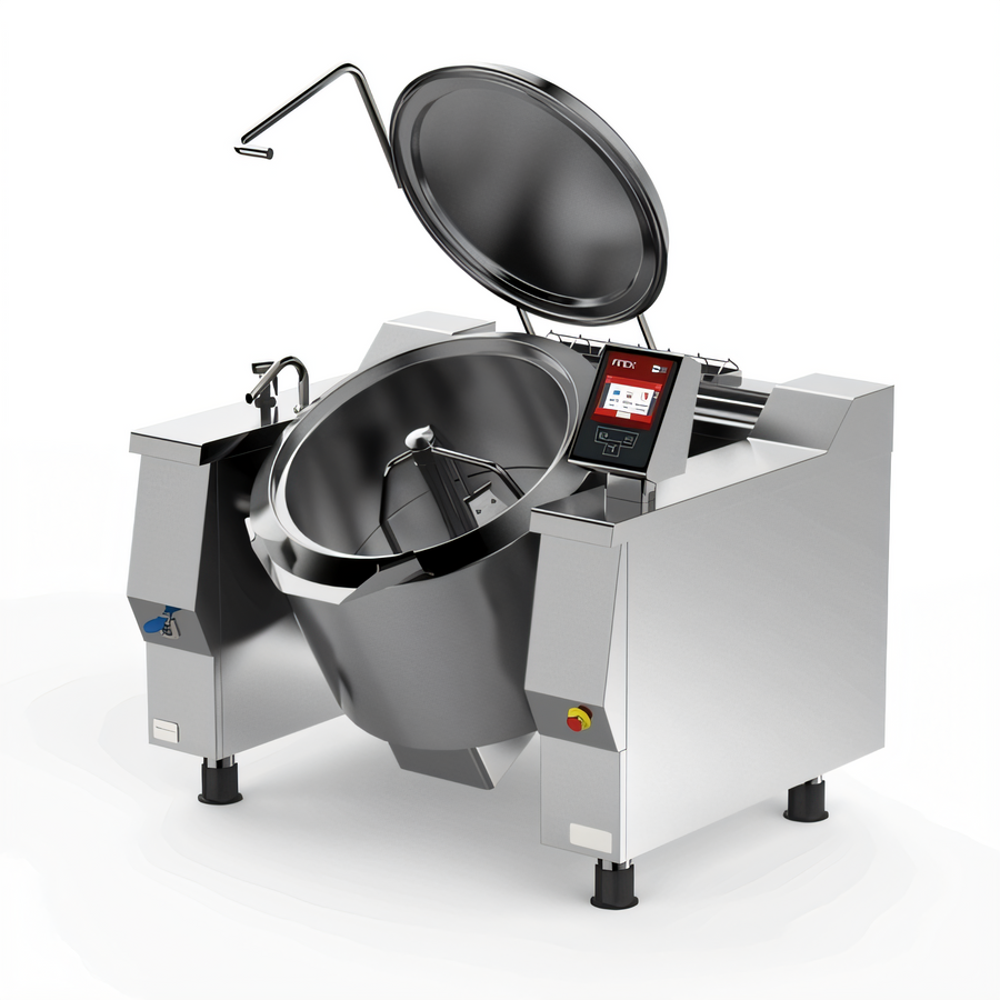 Product image #1 for Cucimix UCBTG034V1 34 Gallon Gas Tilting Skillet Braising Pan with Mixer