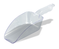 Crestware 24 oz Clear Polycarbonate Flat-Bottom Utility Scoop