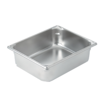 Vollrath Super Pan V® 1/2 Size Solid Hotel Pan, 4-Inch Deep, 6.7 Qt, 300 Series Stainless Steel