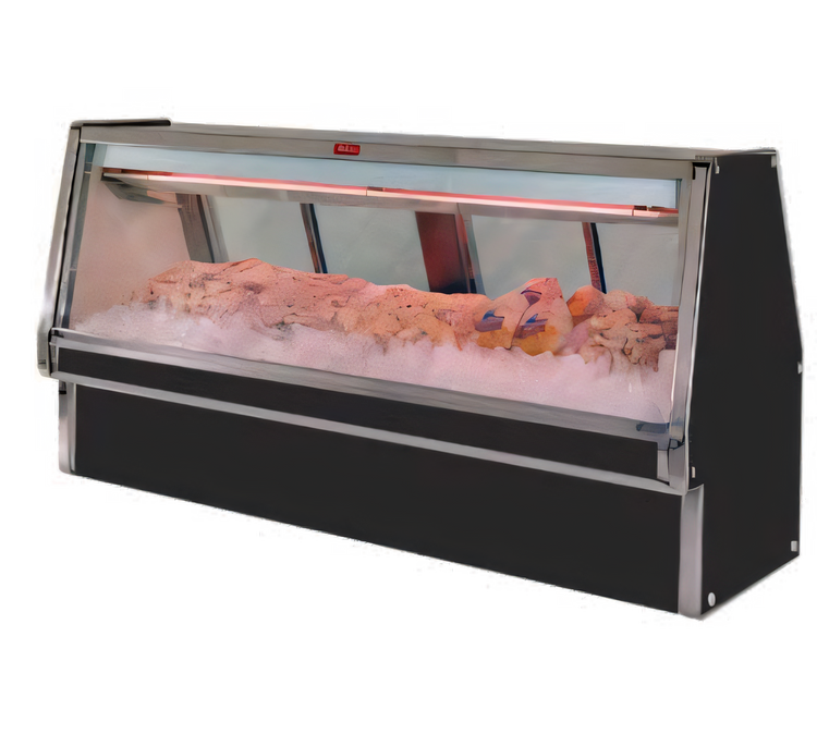 Product image #1 for Howard-McCray 34E Series Remote Double Duty Fish and Poultry Service Case, 100.5-Inch Endless Design, Black Exterior, LED Lighting