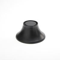 Lift Collection Round Black Melamine Buffet Pedestal, 6 1/2-Inch Diameter x 3 1/4-Inch High