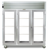 Thumbnail image #1 for Traulsen Spec-Line RHF332WP-HHG Three-Section Pass-Thru Heated Holding Cabinet with Half-Height Glass Doors
