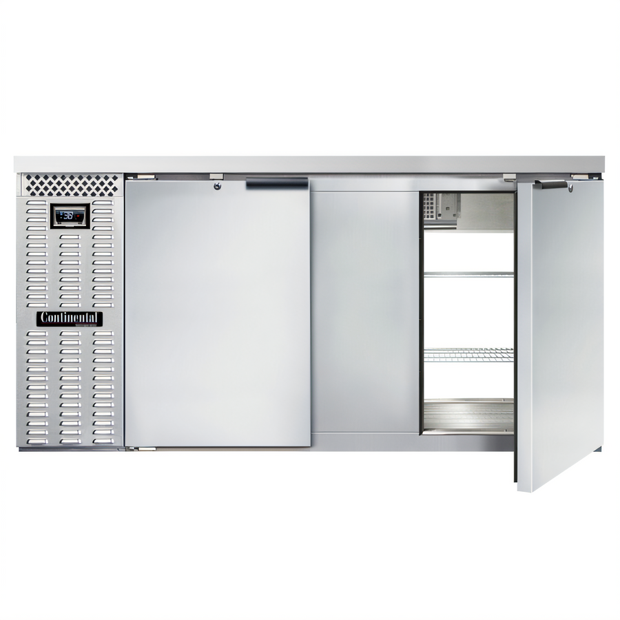 Product image #1 for Continental Refrigerator BB69NSSPT 69" 4-Door Pass-Thru Refrigerated Back Bar Cooler