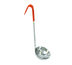 Thumbnail image #1 for Crestware 8 oz. 15-Inch One-Piece Ladle with Orange Silicone Handle