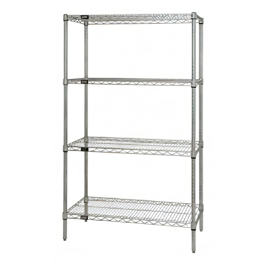 Product image #1 for Quantum 36" W x 24" D x 86" H Chrome Wire Shelving Starter Kit