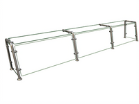 Hatco Flav-R-Shield Single-Sided Full-Service Pass-Over Sneeze Guard, 3-Bay, 96 Inch Wide