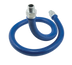 Thumbnail image #1 for Dormont Blue Hose Moveable Gas Connector Hose, 1-1/4 Inch ID x 36 Inch, Stainless Steel Braid, Blue Antimicrobial PVC