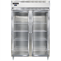 Continental Refrigerator D2FSNSSGD Designer Line 2-Section Shallow Depth Reach-In Display Freezer with Glass Doors