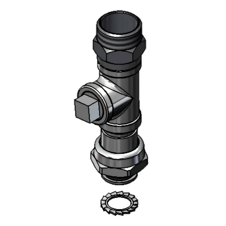 Product image #1 for T&S Brass EasyInstall Chrome-Plated Faucet Tee Assembly