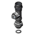 Thumbnail image #1 for T&S Brass EasyInstall Chrome-Plated Faucet Tee Assembly