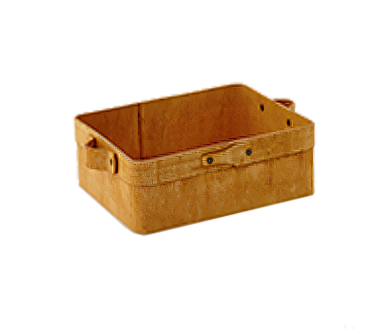 Product image #1 for American Metalcraft Rectangular Poplar Wood Serving Basket with Handles