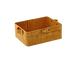 Thumbnail image #1 for American Metalcraft Rectangular Poplar Wood Serving Basket with Handles