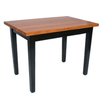 John Boos Rouge et Noir Le Classique 48 x 30-Inch Island Work Table with American Cherry Edge-Grain Top