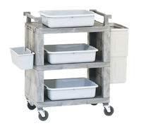Vollrath Closed-End Structural Foam Plastic Utility Cart, 3-Shelf, 200 lb Capacity