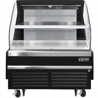 Everest Refrigeration EOMH-48-B-35-T 48-Inch Horizontal Open Air Display Merchandiser Refrigerator, 9.7 Cu. Ft., Bottom-Mount Self-Contained R290