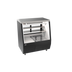 Thumbnail image #1 for Omcan 50-Inch Refrigerated Double Duty Deli Display Case, Square Black Glass, Floor Model