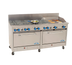 Thumbnail image #1 for Comstock-Castle 72-Inch Commercial Gas Range with 8 Star Burners, 24-Inch Griddle, and 2 Ovens