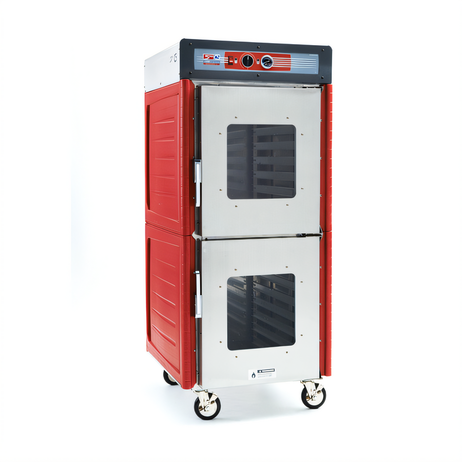 Product image #1 for Metro C5 4 Series Full Height Insulated Mobile Heated Holding Cabinet with Clear Dutch Doors and Lip Load Slides