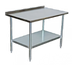 Thumbnail image #1 for Serv-Ware T2472CWP-3-T Stainless Steel Prep Tables