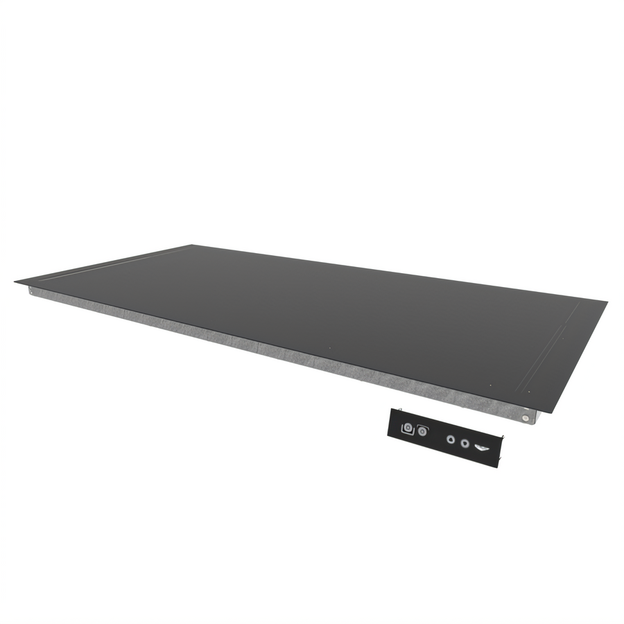 Product image #1 for Vollrath Flush Mount Drop-In Heated Warming Shelf, 74 Inch, Dual Zone, Black Aluminum Hardcoat, 120V