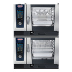 Thumbnail image #1 for RATIONAL Quick Ship ICP 6-FULL ON 6-FULL E 480V 3 PH-QS Double-Stack Full-Size Electric Combi Ovens, Programmable Controls, 480/440V 3-Phase