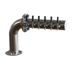 Thumbnail image #1 for Perlick Corporation 4062-8R L Brew Pipe Countertop Draft Beer Tower, Right-Mount, 8 Faucets, Glycol-Cooled, Stainless Steel Matte Finish