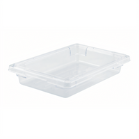 Winco Half-Size Clear Polycarbonate Food Storage Box, 3-1/2 Inch Deep, 1.75 Gallon