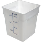 Thumbnail image #1 for CFS Brands Squares 11965PE02 18 qt Square Polyethylene Food Storage Container, White, Container Only Case of 6