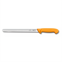 Victorinox Swibo 10-Inch Stamped Salmon Knife with Fluted Edge and Orange Handle