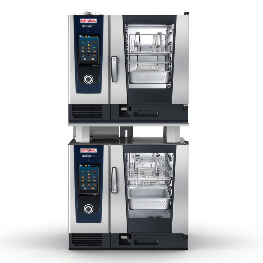 Product image #1 for RATIONAL iCombi Pro Combi-Duo Double-Stack 6-Half Size Natural Gas Combi Oven System, 120V, 1-Phase
