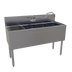 Thumbnail image #1 for Glastender Four-Compartment Stainless Steel Underbar Sink Unit with Splash Mount Faucet, 48 Inch W x 19 Inch D