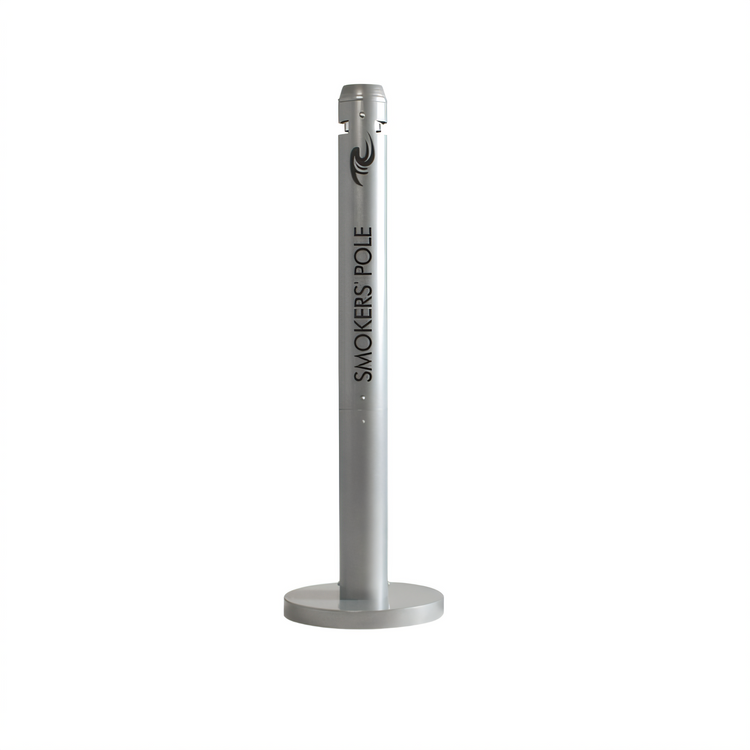 Product image #1 for Smokers' Station Outdoor Pole Cigarette Receptacle, 4-Inch Diameter x 41-Inch High, Aluminum