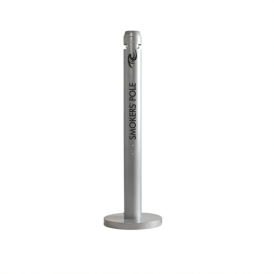 Product image #1 for Smokers' Station Outdoor Pole Cigarette Receptacle, 4-Inch Diameter x 41-Inch High, Aluminum