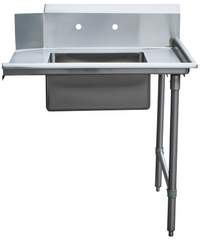 36-Inch Right-Side Soiled Dish Table with Sink, Straight, Stainless Steel