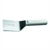 Thumbnail image #1 for Sani-Safe Hamburger Turner, 4 x 3 Inch Stiff Offset Stainless Steel Blade with White Polypropylene Handle
