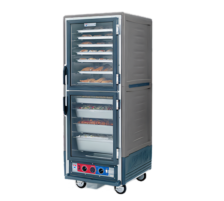 Product image #1 for Metro C5 3 Series Full-Height Mobile Heated Holding Cabinet with Gray Insulation Armour and Dutch Clear Doors
